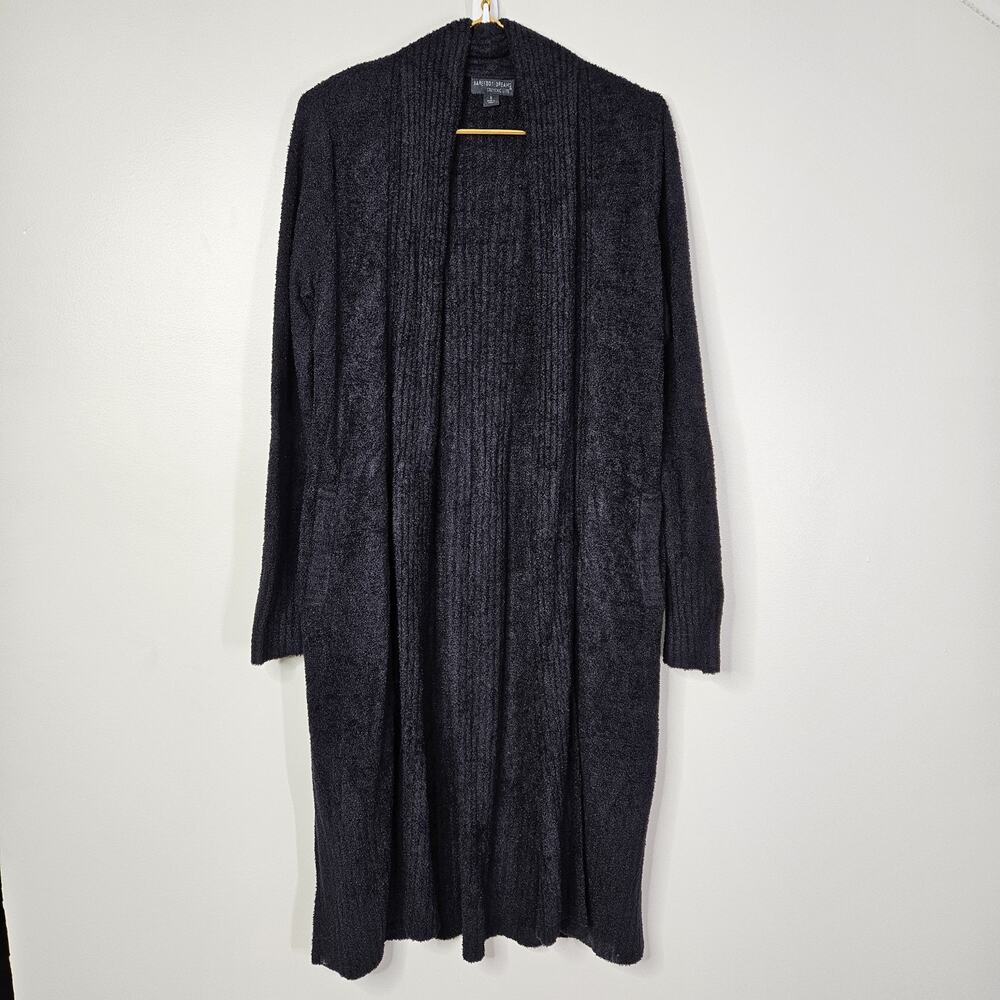 Barefoot Dreams CozyChic Lite Black Catalina Long Cardigan Size Small